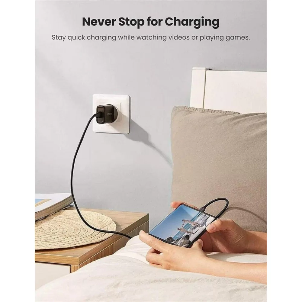 Зарядний пристрій UGREEN CD122 QC3.0 USB Fast Charger EU (Black) (UGR-70273) (UGR-70273)