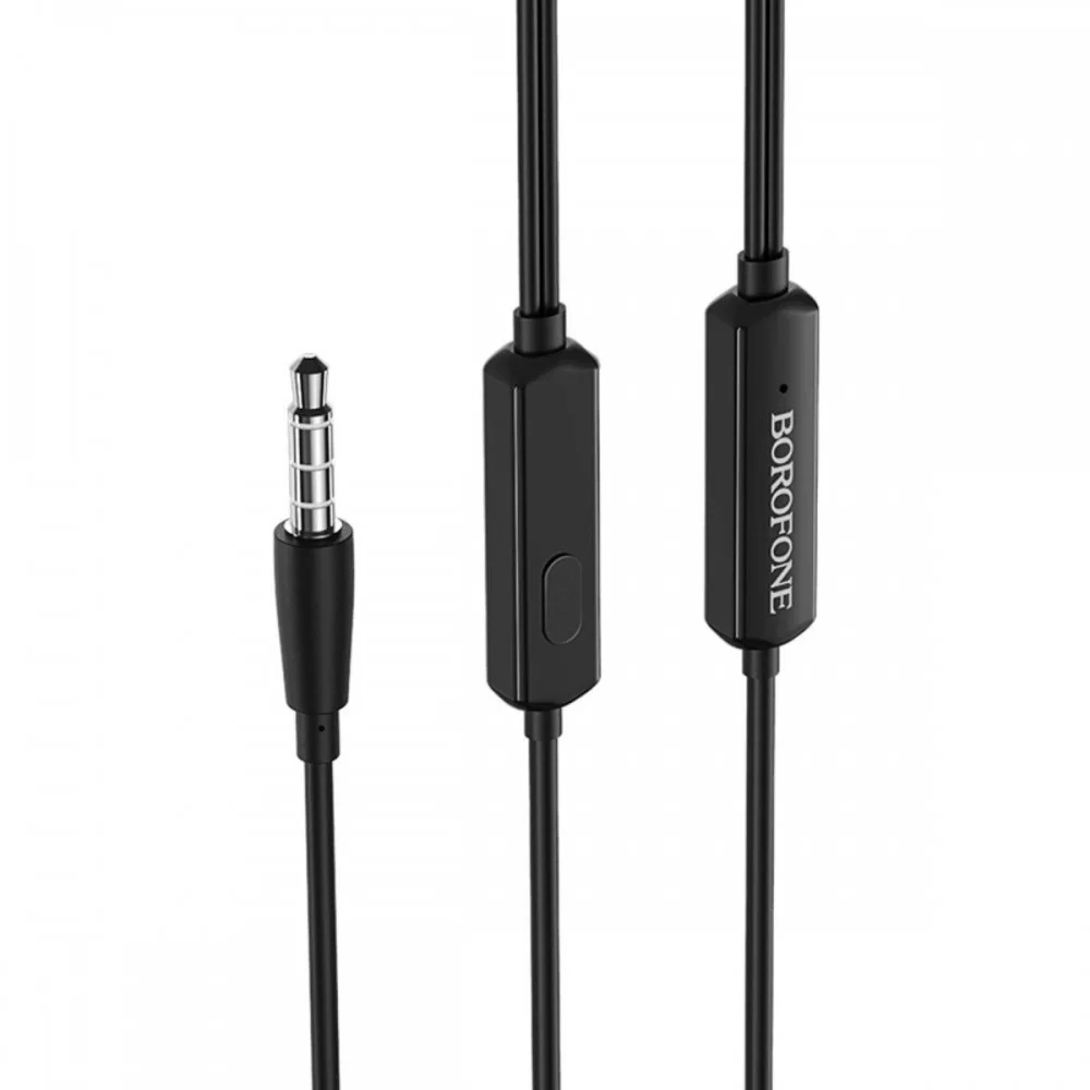 Навушники BOROFONE BM39 Refined chant universal earphones with mic Black (BM39B)
