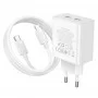 Мережевий зарядний пристрій HOCO C108A Leader PD35W dual port(2C) charger set(C to iP) White (6931474784445)