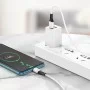 Кабель BOROFONE BX79 Type-C to Type-C 3A,60W, 1m, silicone, silicone connectors, White (BX79CCW)