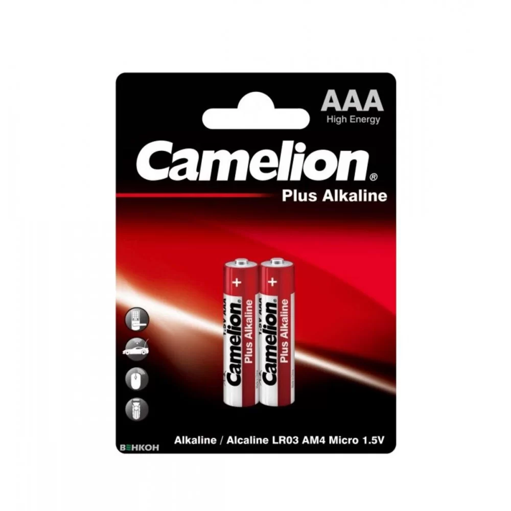 Батарейка CAMELION Plus ALKALINE AAA/LR03 BP2 2шт (C-11000203) (4260033150059)
