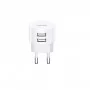 Мережевий зарядний пристрій Usams US-CC080 T20 Dual USB Round Travel Charger (EU) White (CC80TC01)
