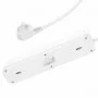 Мережевий подовжувач HOCO NS1 Aura 4-bit extension cable socket(including 1C2A PD20W fast charge) White (6931474760555)