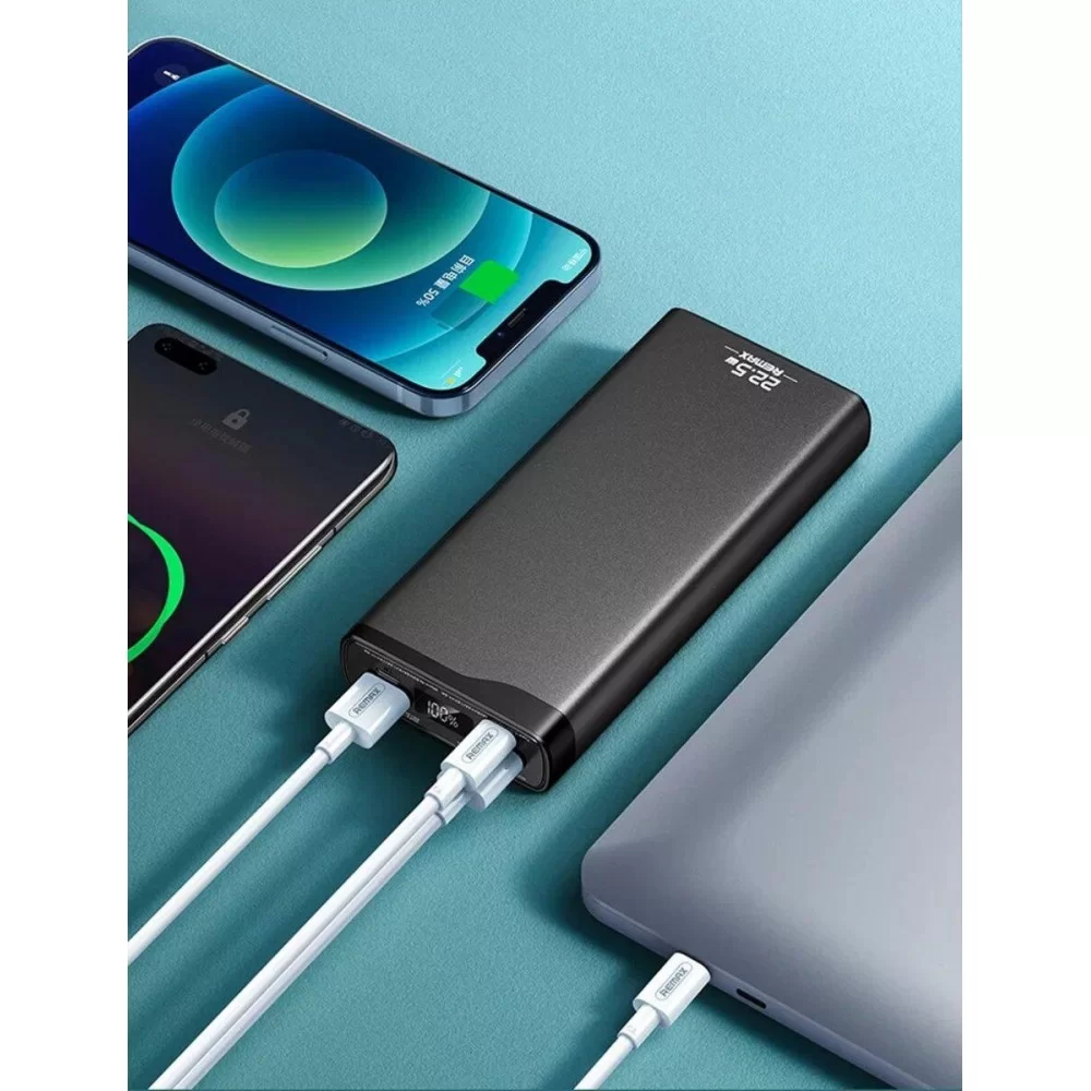 Зовнішній акумулятор REMAX Kingkong II QC 22.5W + PD 18W Multi-compatible Power Bank 20000mAh RPP-129 Grey (RPP-129 Grey)
