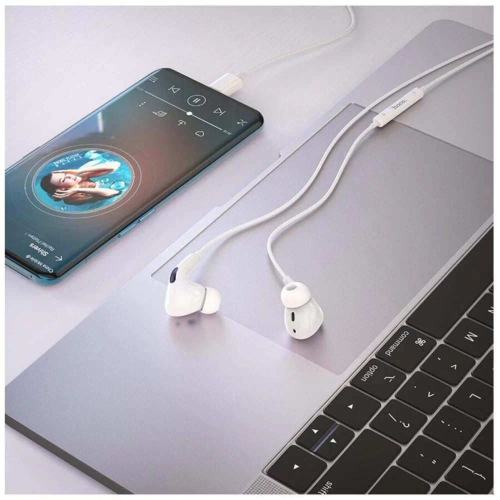 Навушники HOCO M101 Pro Crystal sound Type-C wire-controlled digital earphones with microphone White (6931474782403)