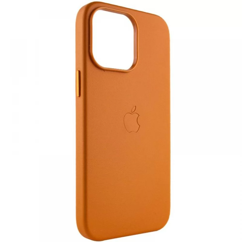 Шкіряний чохол Leather Case (AAA) with MagSafe для Apple iPhone 14 Pro (6.1