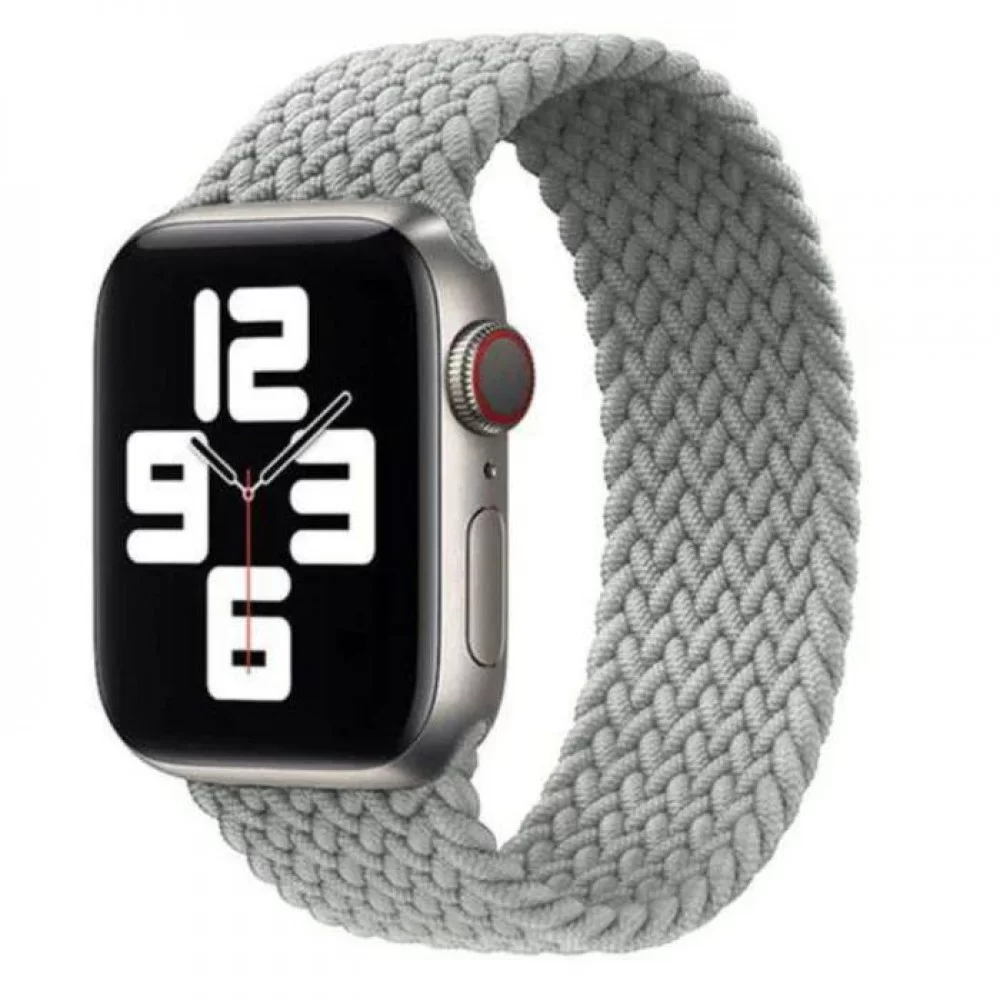 Тканевый монобраслет STR Braided Solo Loop (OEM) for Apple Watch 38/40/41 mm (Размер S) - Charcoal