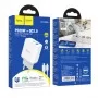 Мережевий Зарядний Пристрій Hoco C105A Stage dual port PD20W+QC3.0 Type-C to Lightning