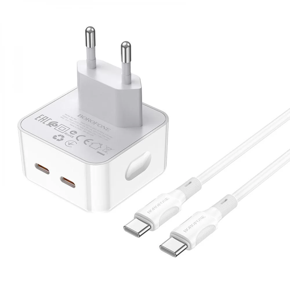 Мережевий Зарядний Пристрій Borofone BA76A Source PD/QC 35W Type-C to Type-C