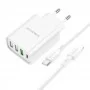 Мережевий Зарядний Пристрій Borofone BA79A Clever PD20W/QC (1C3A) Type C to Lightning