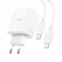 Мережевий Зарядний Пристрій Hoco C126A Pure PD+QC 40W(2C1A) Type C to Type C