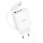 Мережевий Зарядний Пристрій Hoco C126A Pure PD+QC 40W(2C1A) Type C to Type C