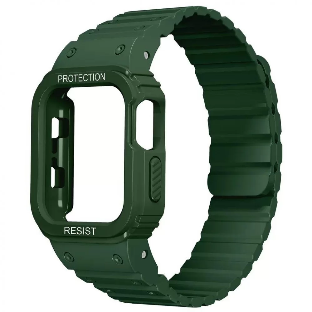 Ремешок с защитным чехлом STR Rugged Strap для Apple Watch 44 | 45 mm - Black