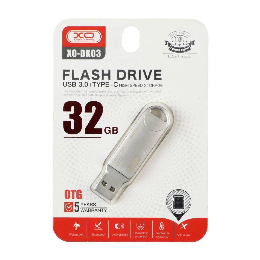 USB флеш-накопичувач XO DK03 USB3.0+Type C 32GB