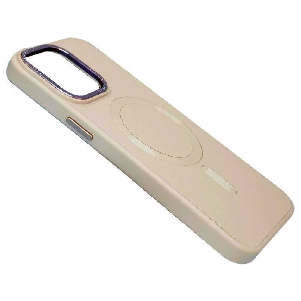 Шкіряний чохол Bonbon Leather Metal Style with MagSafe для Apple iPhone 15 Pro (6.1