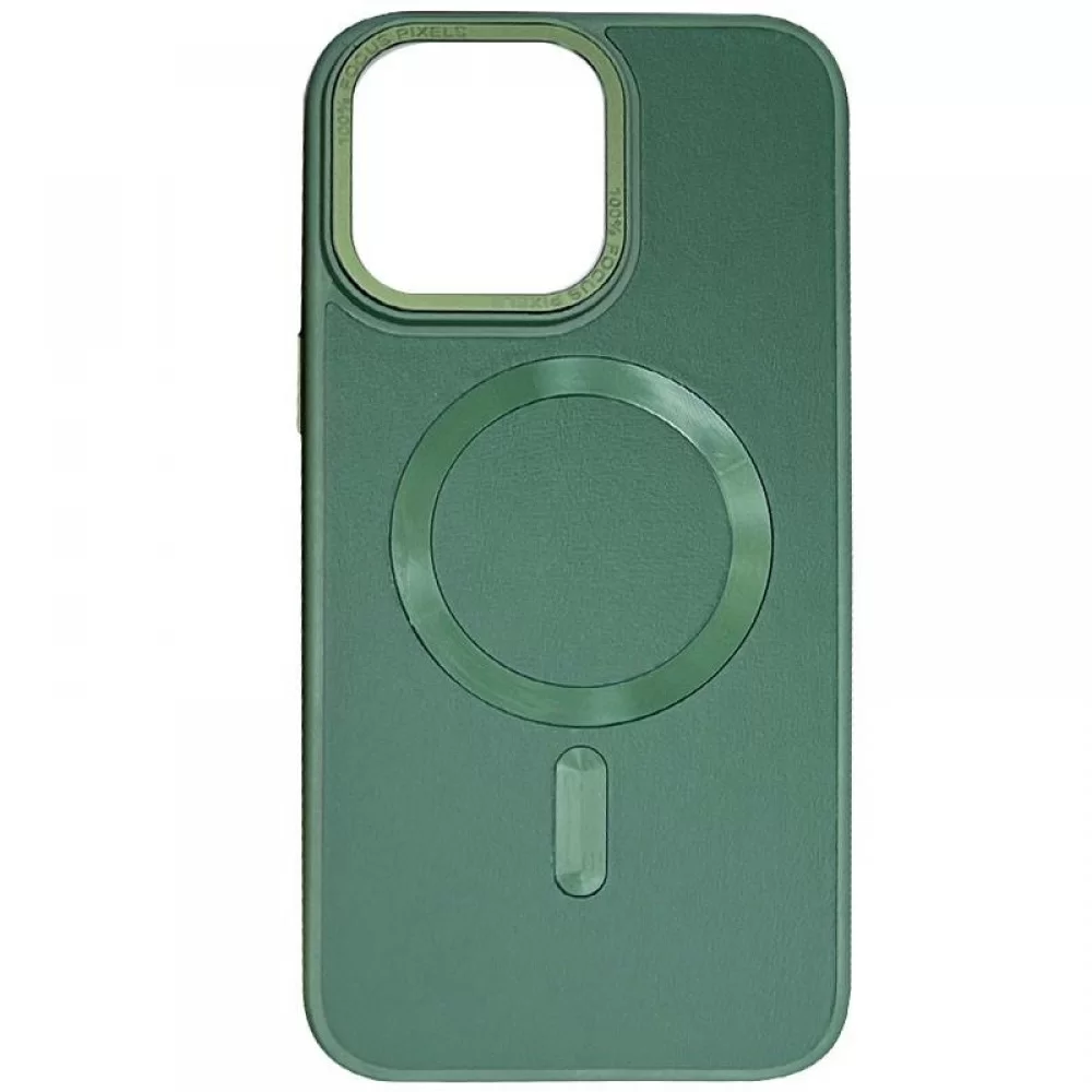 Шкіряний чохол Bonbon Leather Metal Style with MagSafe для Apple iPhone 15 Pro (6.1