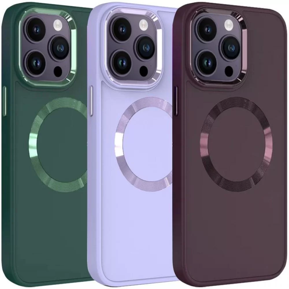 TPU чохол Bonbon Metal Style with MagSafe для Apple iPhone 15 Pro (6.1
