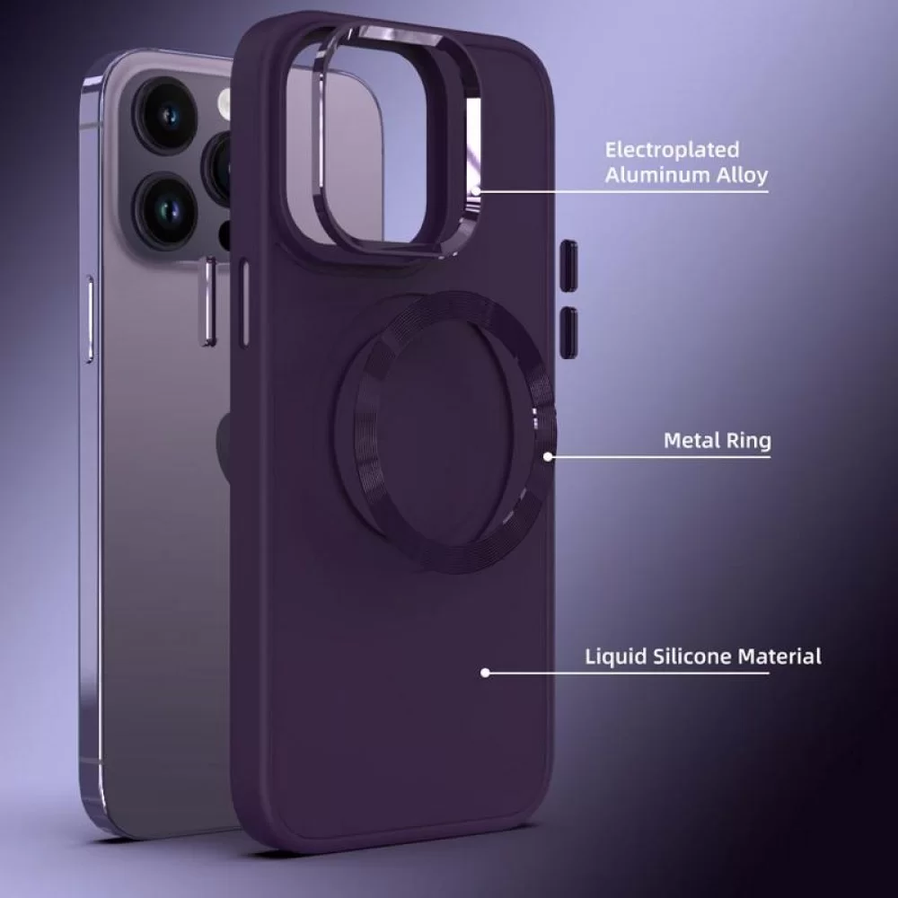 TPU чохол Bonbon Metal Style with MagSafe для Apple iPhone 15 Pro (6.1