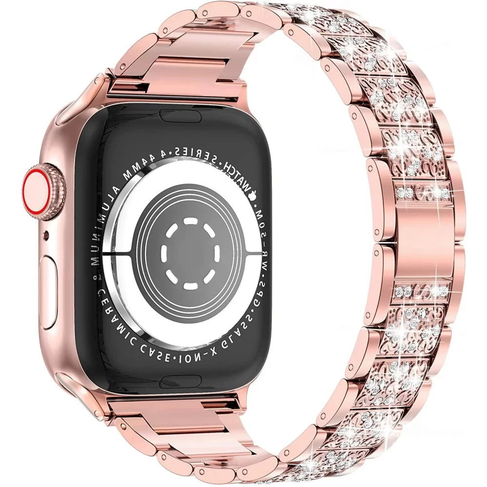 Металлический ремешок STR 3-bead Diamond Metal Band for Apple Watch 41/40/38 mm - Black