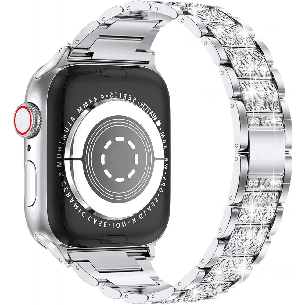 Металлический ремешок STR 3-bead Diamond Metal Band for Apple Watch 41/40/38 mm - Black