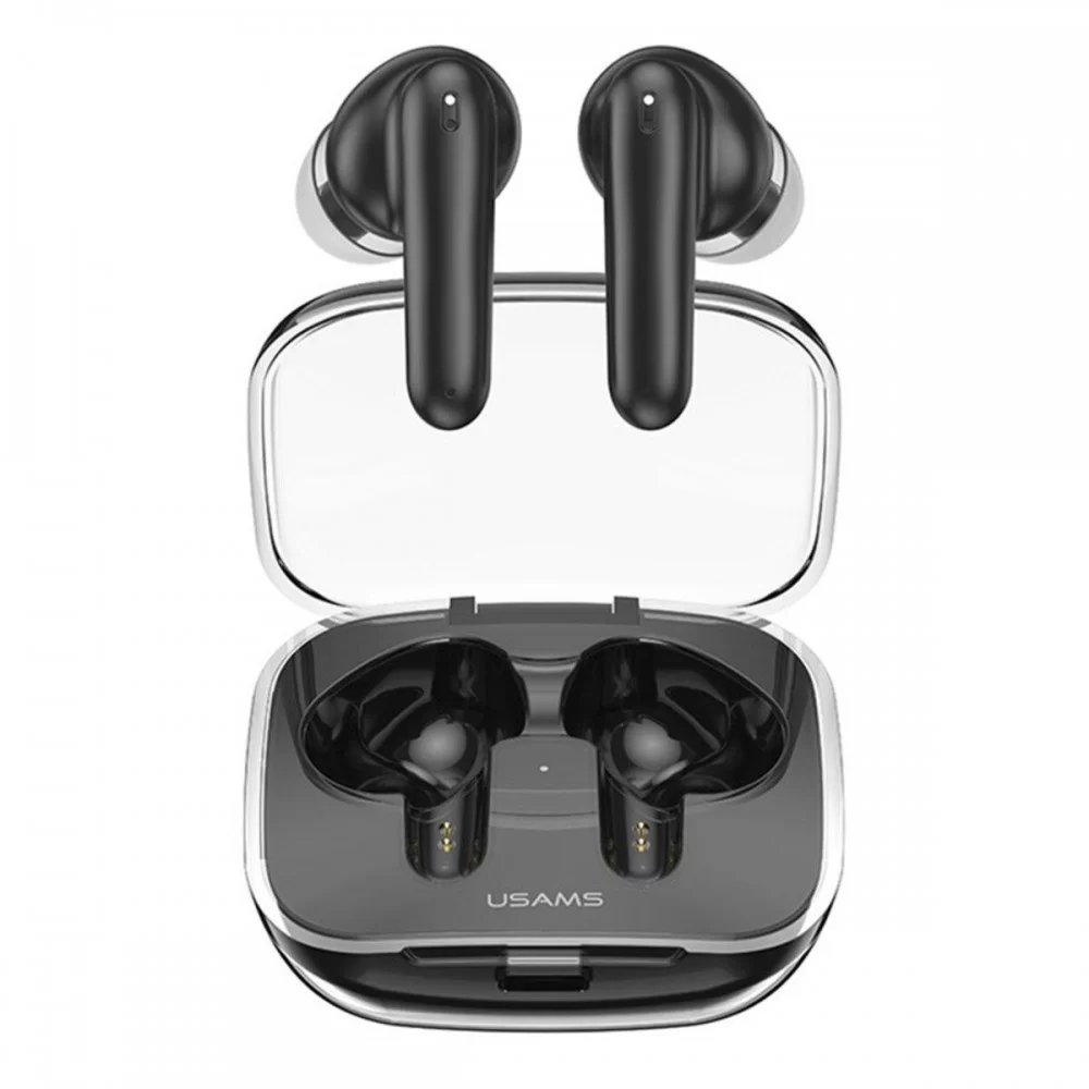 Навушники Usams US-BE16 Transparent TWS Earbuds -- BE Series BT5.3 Black (BHUBE01)