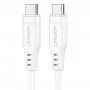 Кабель ACEFAST C3-03 Type-C to Type-C 3A, 60W, 1.2m, TPE, TPE connectors, White (AFC3-03W)