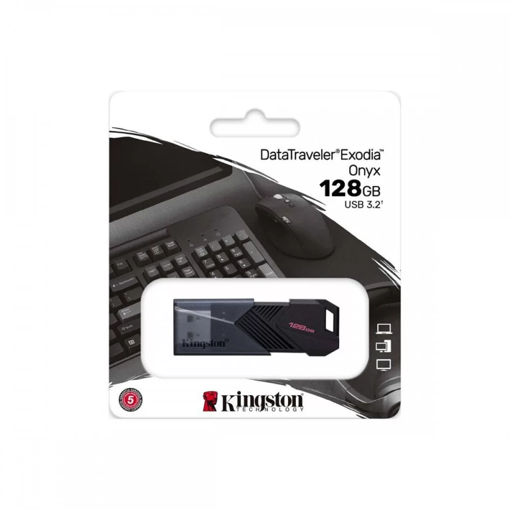 Flash Kingston USB 3.2 DT Exodia Onyx 128GB Black (DTXON/128GB)