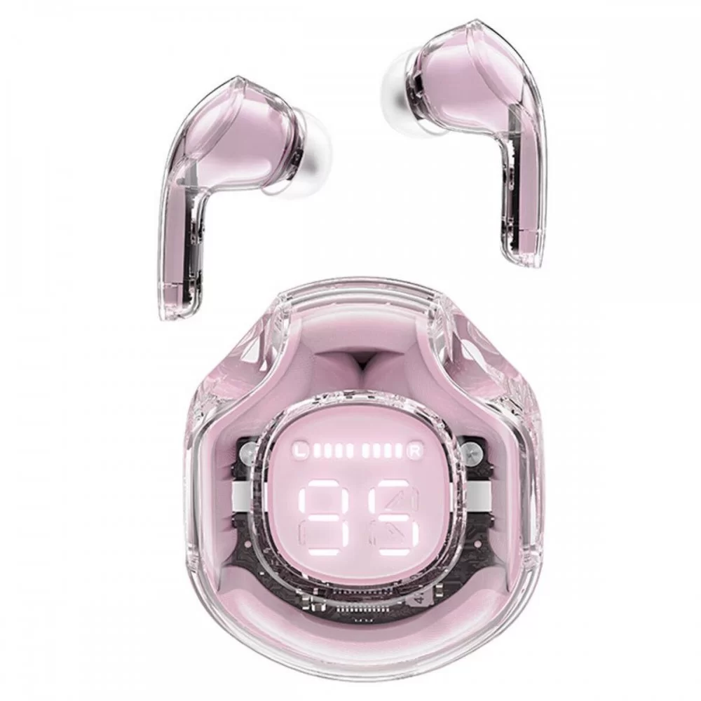 Навушники ACEFAST T8 Crystal color (2) bluetooth earbuds Lotus Pink (AFT8LP)