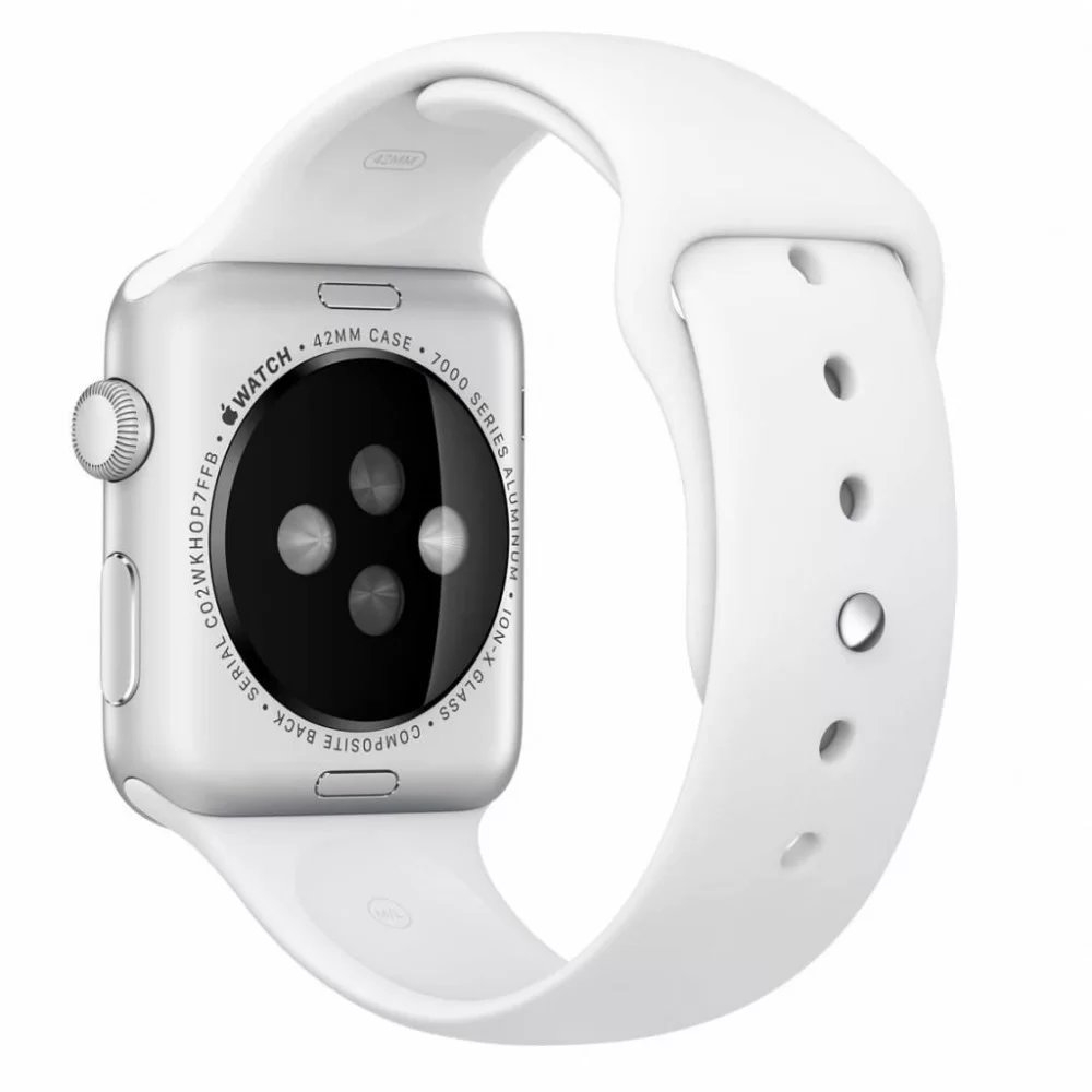 Силиконовый спортивный ремешок STR Sport Band для Apple Watch 49/42/44/45 mm (S/M) - White