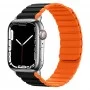 Силиконовый магнитный ремешок STR MagStrap для Apple Watch 49/42/44/45 mm - Black/Orange