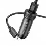 Автомобільний зарядний пристрій HOCO Z49 Level dual port car charger set(Micro) Black (6931474795649)