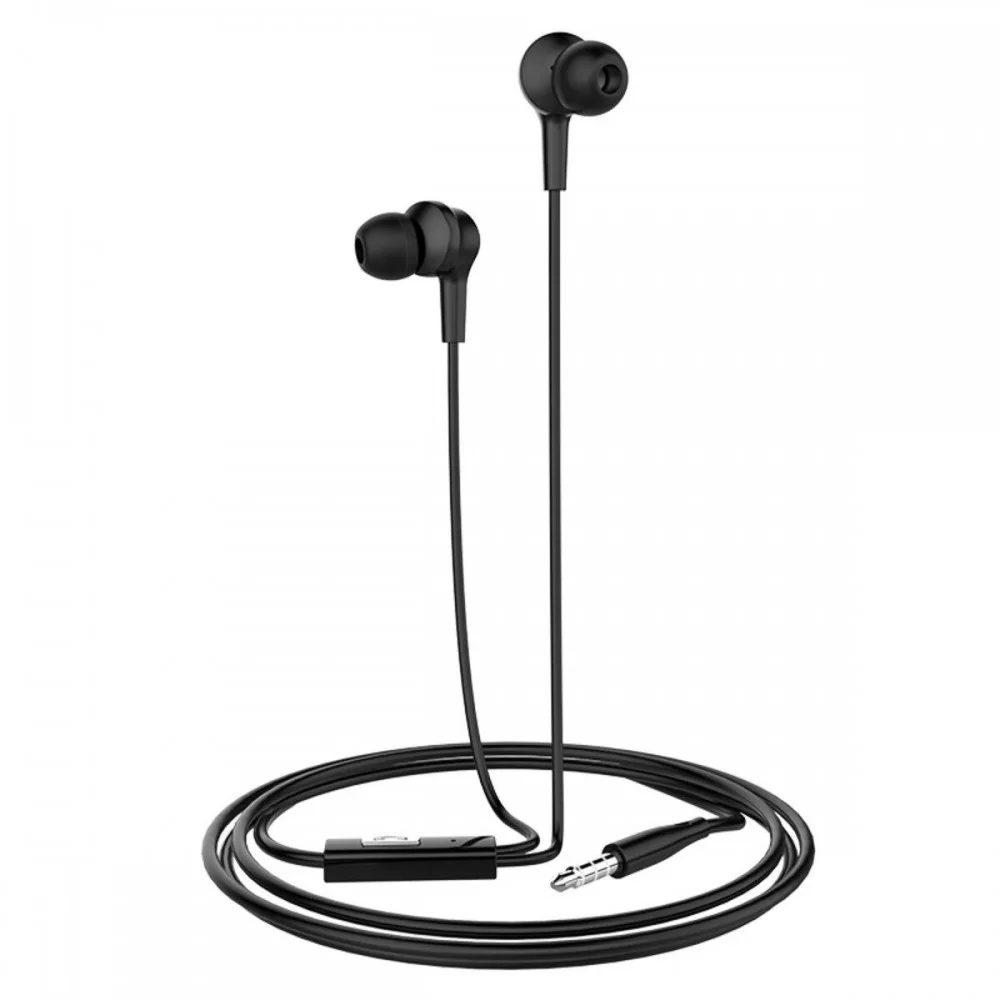 Навушники HOCO M50 Daintiness universal earphones with mic Black (6957531091943)