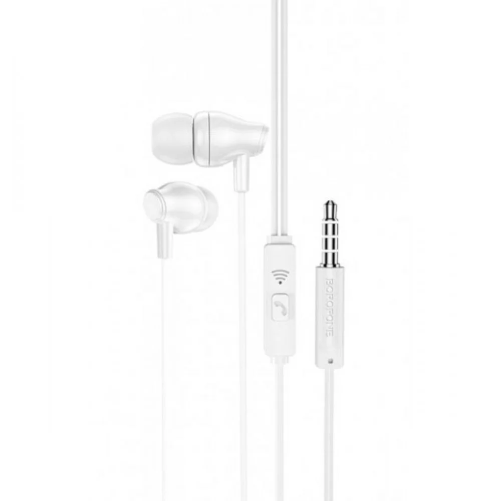 Навушники BOROFONE BM61 Wanderer universal earphones with mic White (BM61W)