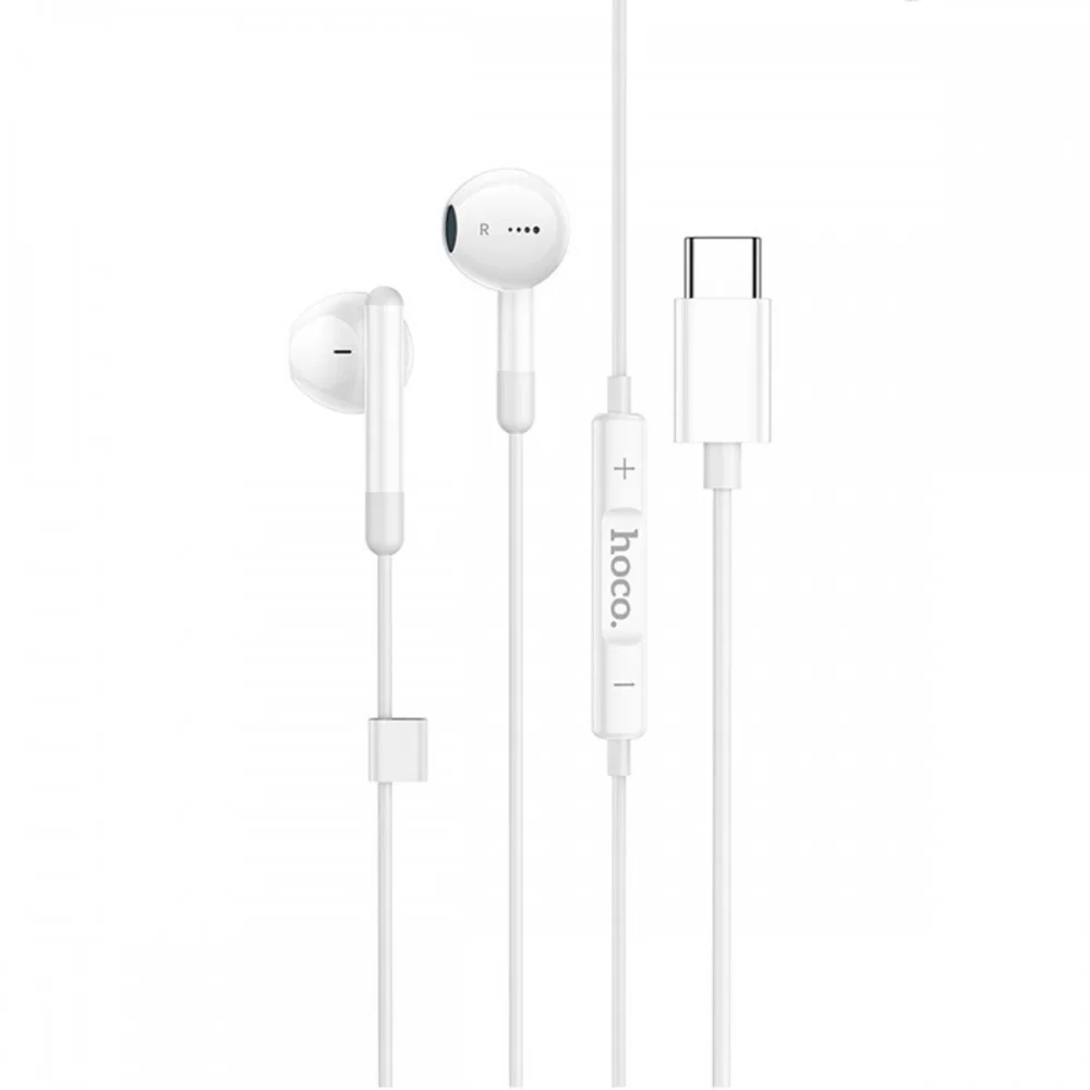 Навушники HOCO M93 Type-C Joy wire-controlled digital earphones with microphone White (6931474778826)