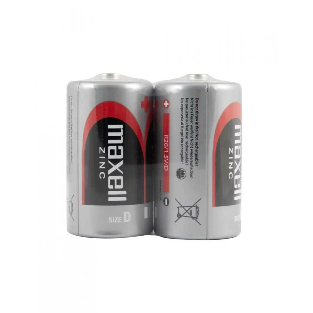 Батарейка MAXELL R20 2PK SHRINK (GD) 04 2шт (M-774402.00.EU) (4902580151171)