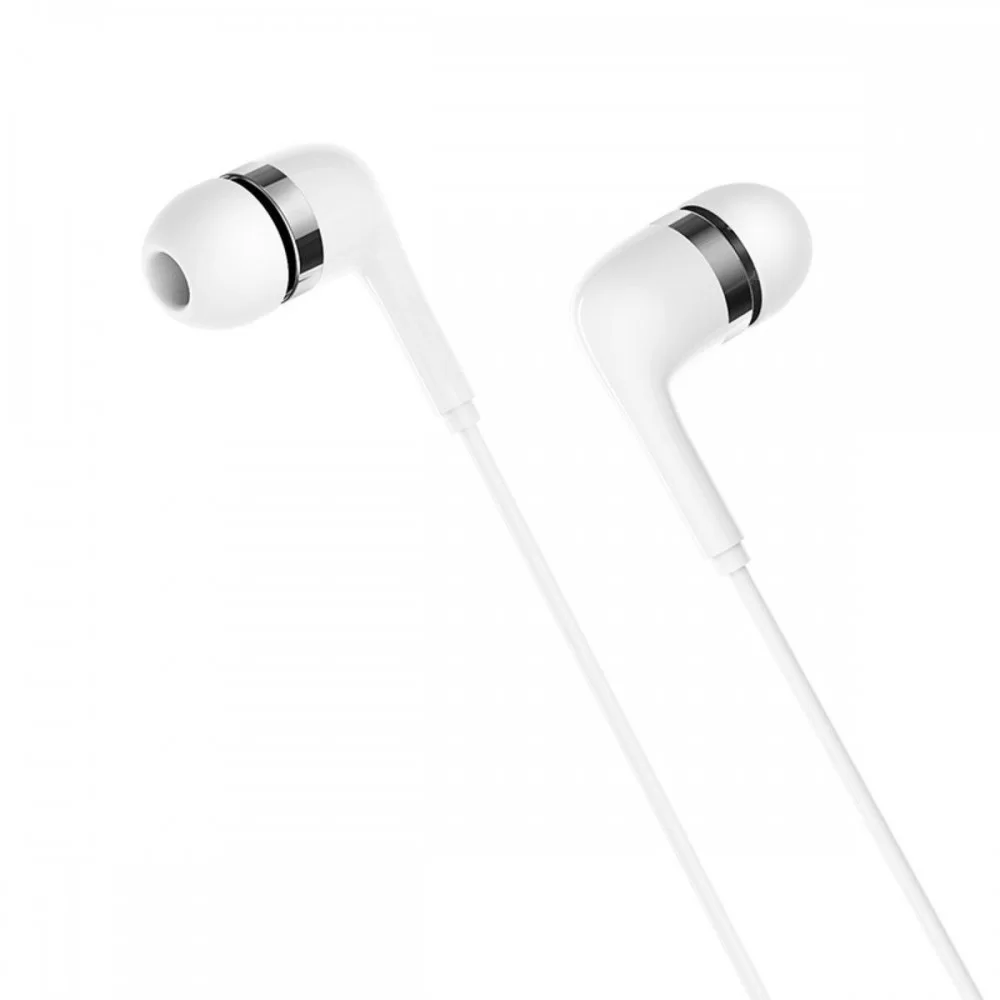 Навушники BOROFONE BM39 Refined chant universal earphones with mic White (BM39W)
