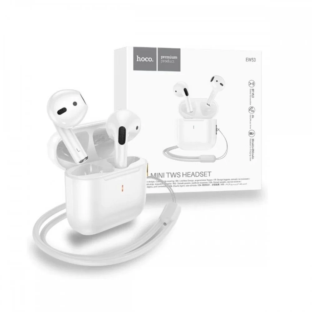 Навушники HOCO EW53 Lucky true wireless BT headset White (6942007600545)
