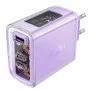 Мережевий зарядний пристрій ACEFAST A45 Sparkling series PD65W GaN (2*USB-C+USB-A) charger Purple alfalfa (AFA45PA)
