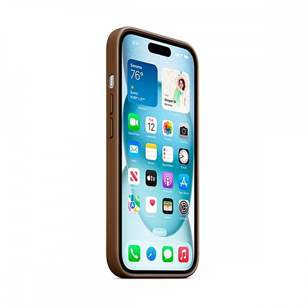 Чохол FineWoven Case with MagSafe Original for Apple iPhone 15 (OEM) - Taupe (ARM71973)