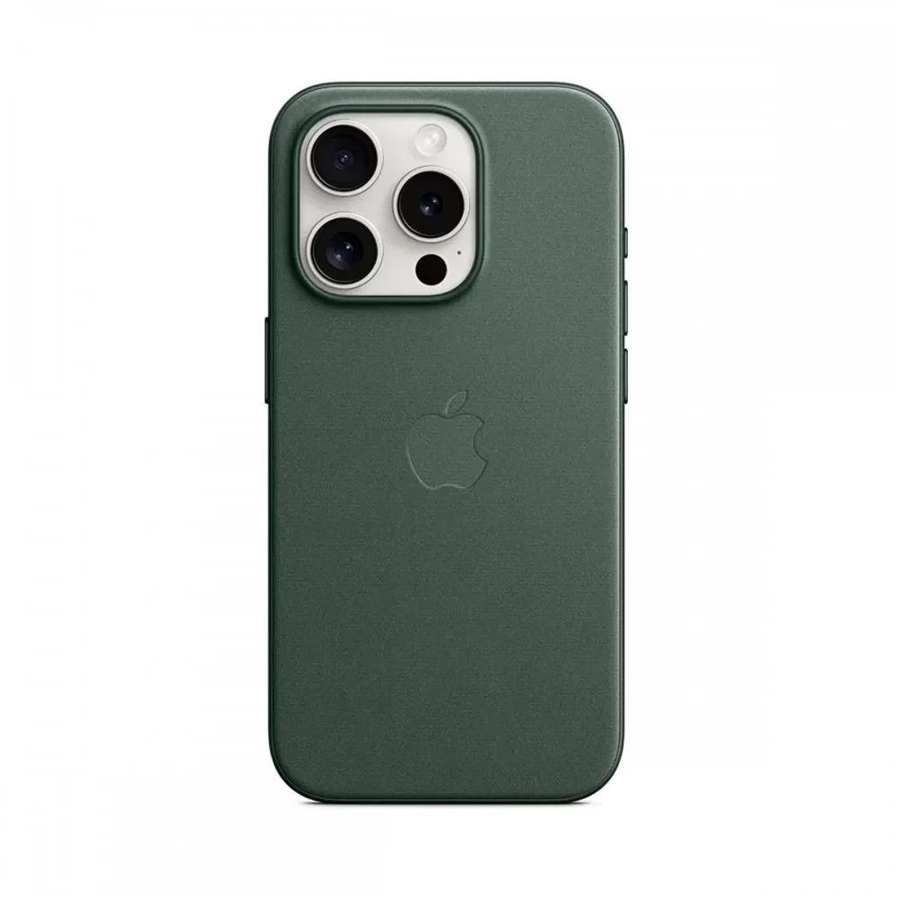 Чохол FineWoven Case with MagSafe Original for Apple iPhone 15 Pro (OEM) - Evergreen (ARM71983)