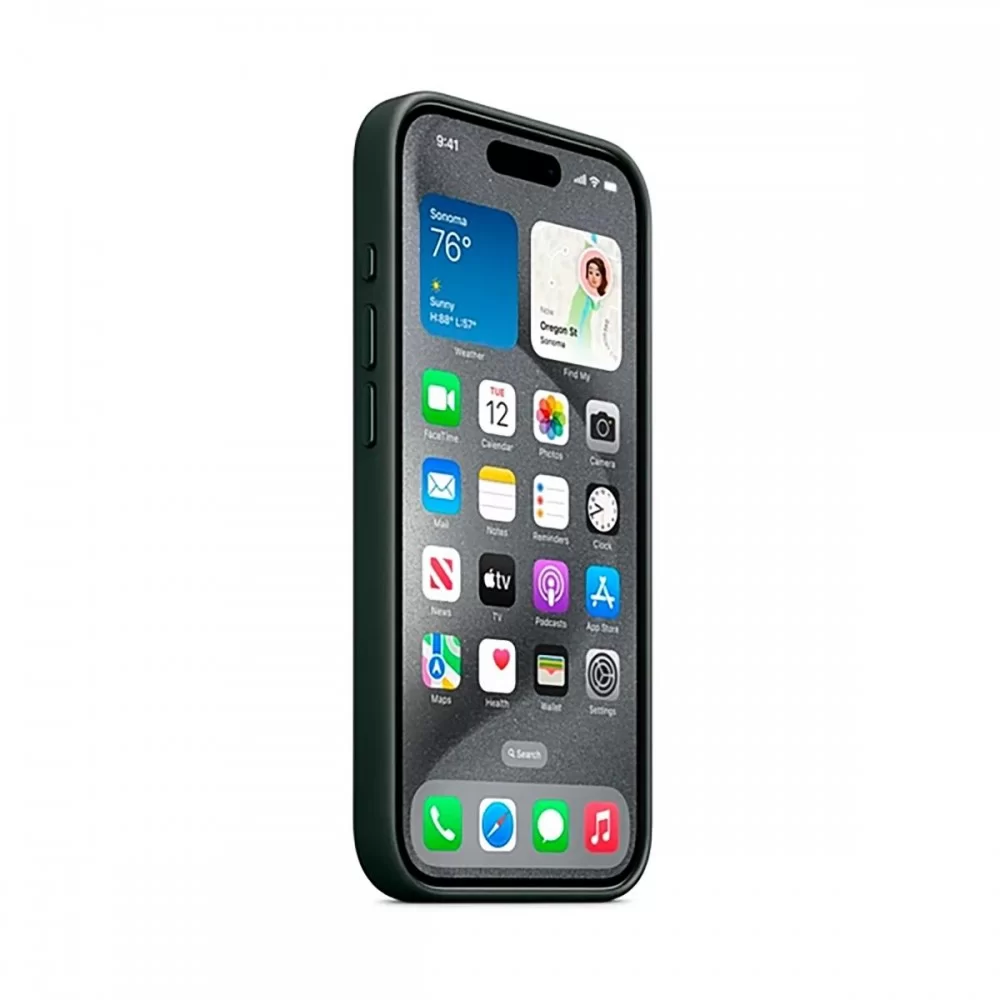 Чохол FineWoven Case with MagSafe Original for Apple iPhone 15 Pro (OEM) - Evergreen (ARM71983)