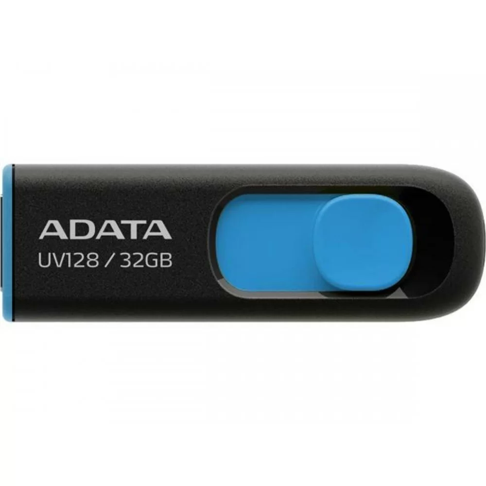 Flash A-DATA USB 3.2  UV 128 32Gb Black/Blue (AUV128-32G-RBE)