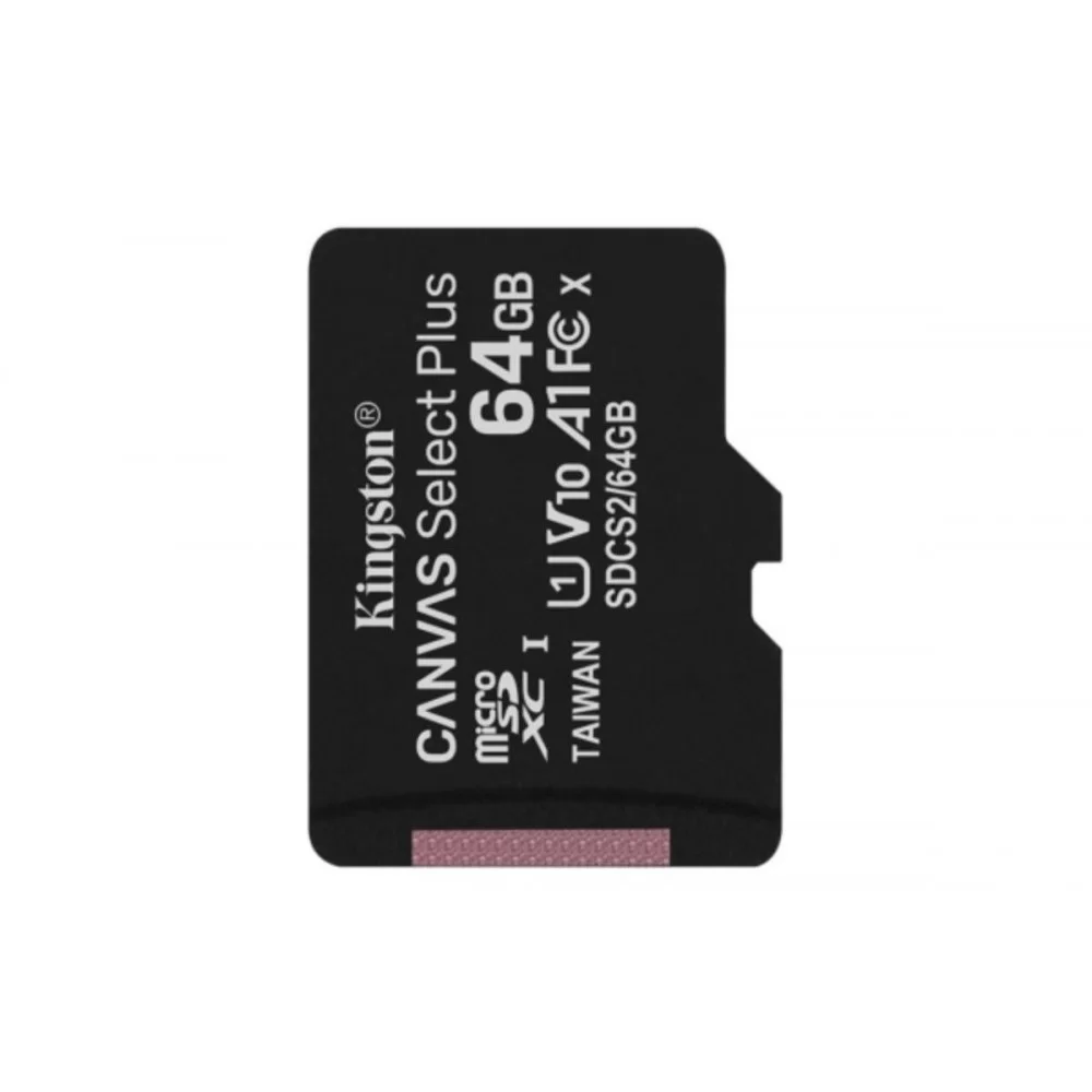 microSDXC (UHS-1) Kingston Canvas Select Plus 64Gb class 10 А1 (R-100MB/s) (adapter SD) (SDCS2/64GB)
