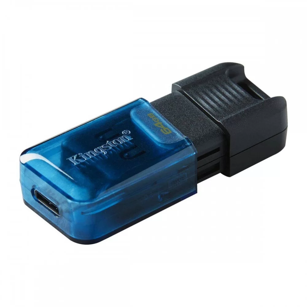 Flash Kingston USB 3.2 DT 80M 64GB Type-C Black/Blue (DT80M/64GB)