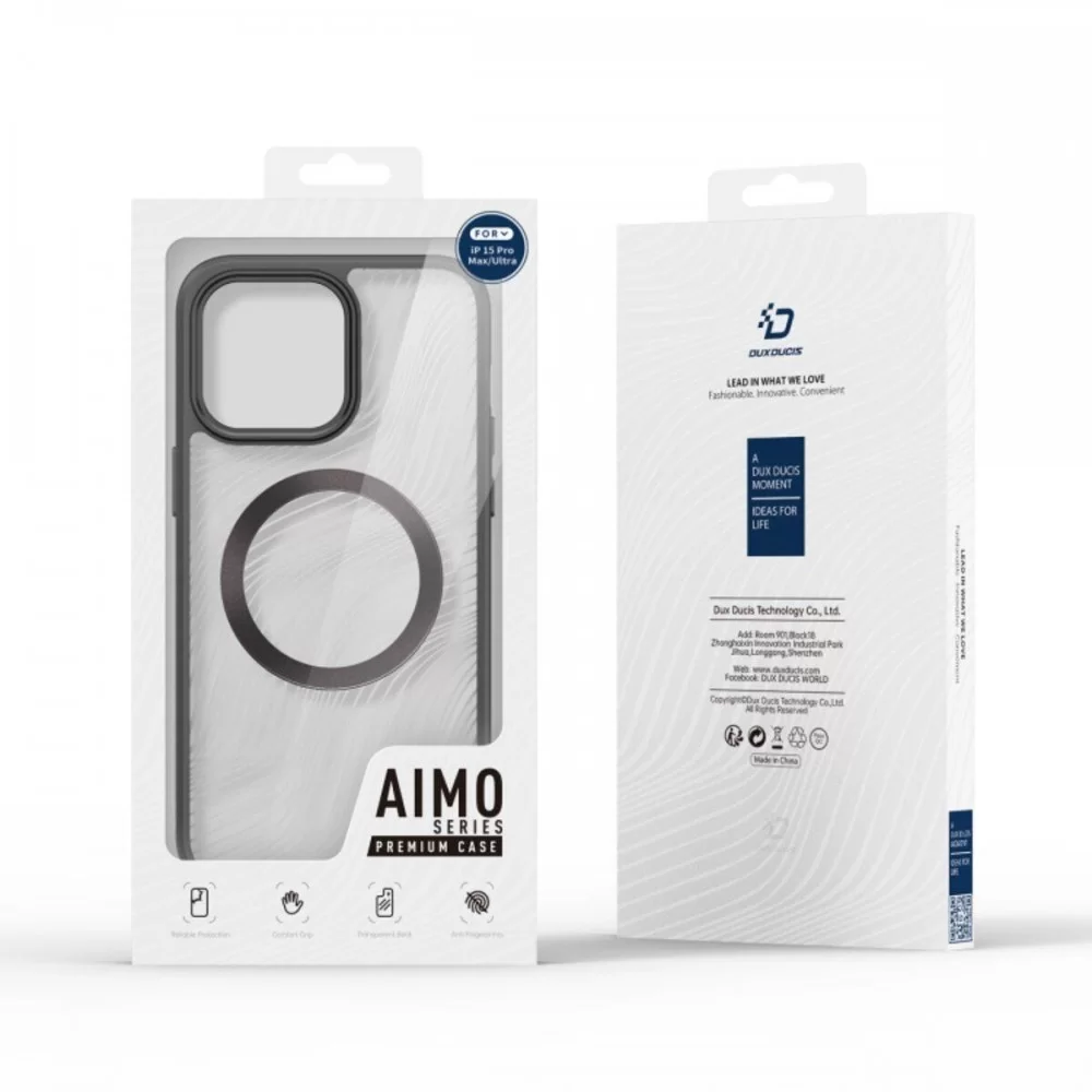 Чохол для смартфона DUX DUCIS Aimo MagSafe for Apple iPhone 15 Pro Max Black (DUXSAFEiP15PMBlack)