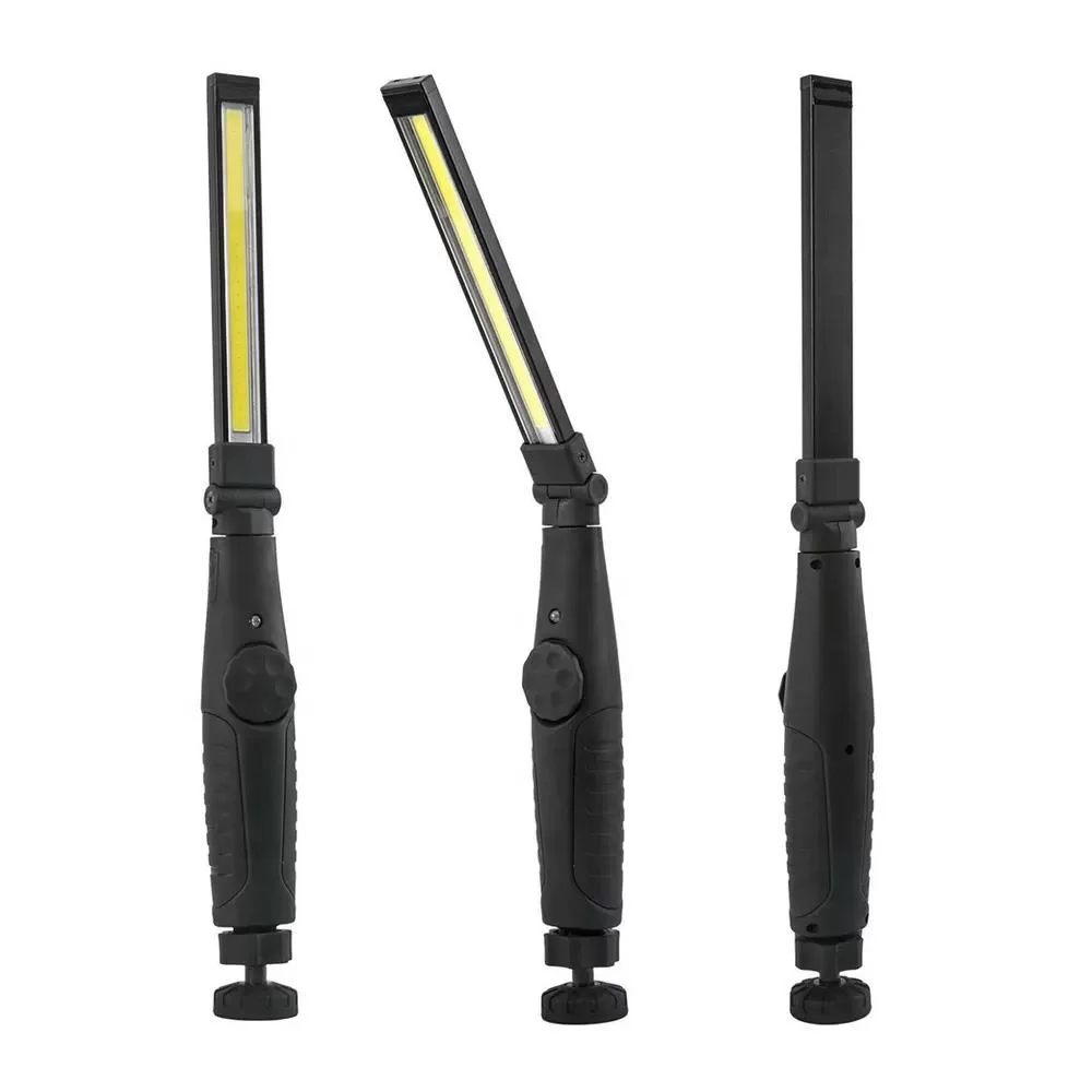 Фонарь для кемпинга BL-W55 + COB (180º на 180º/магнит/microUSB/Li-Ion)- черный