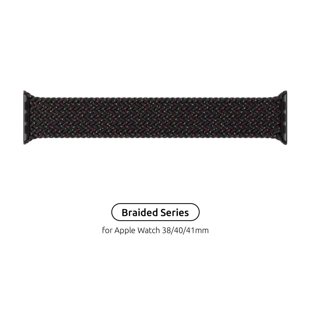 Ремінець ArmorStandart Braided Solo Loop для Apple Watch 38/40/41mm Black Unity Size 2 (120 mm) (ARM64894)