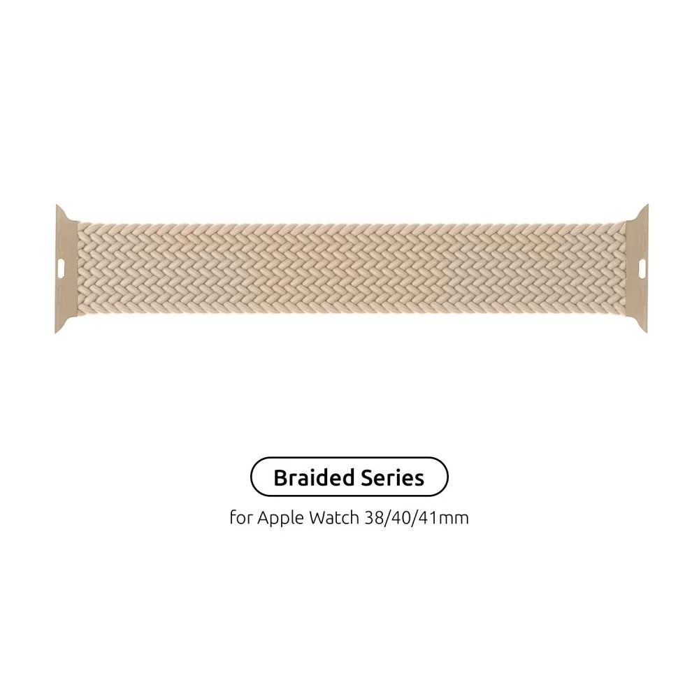 Ремінець ArmorStandart Braided Solo Loop для Apple Watch 38/40/41mm Beige Size 6 (144 mm) (ARM64893)