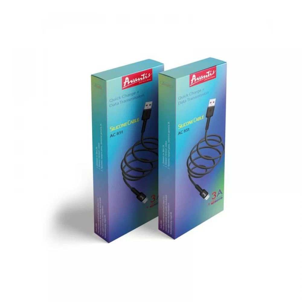 Кабель Avantis AC-85t Silicone USB – Type-C- белый