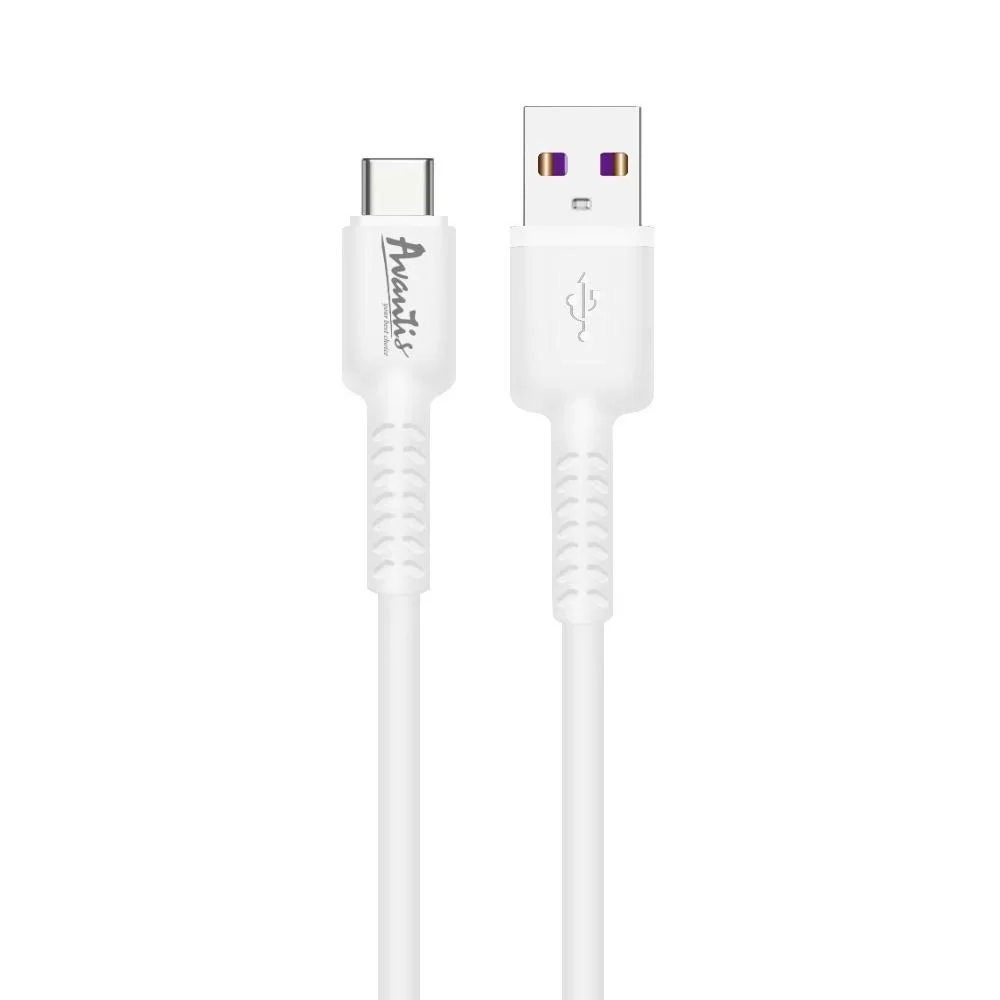 Кабель Avantis AC-85t Silicone USB – Type-C- белый